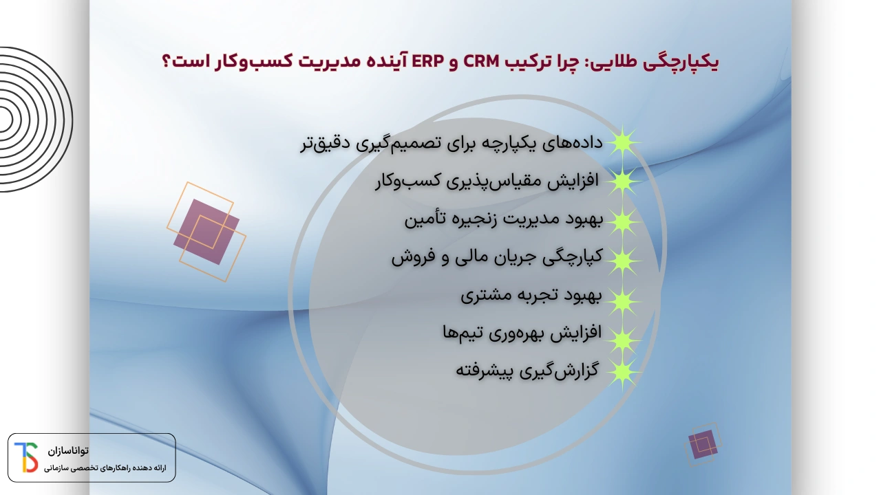 چرا باید crm و erp رایکپارچه کرد